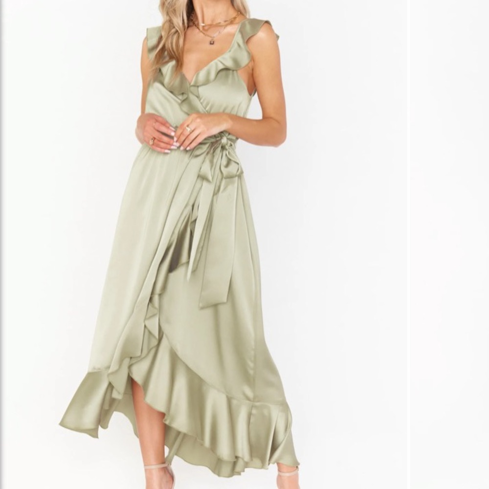 Show Me Your Mumu Samantha Ruffle Wrap Dress